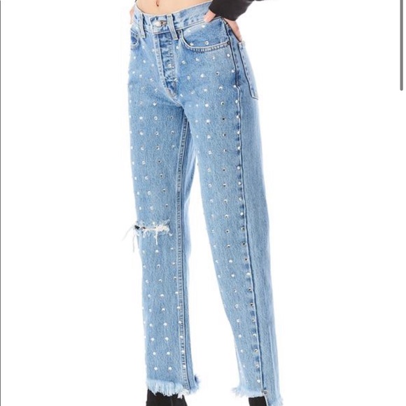 LF STORES x CARMAR DENIM STUDDED JEANS - NWT - Picture 3 of 5